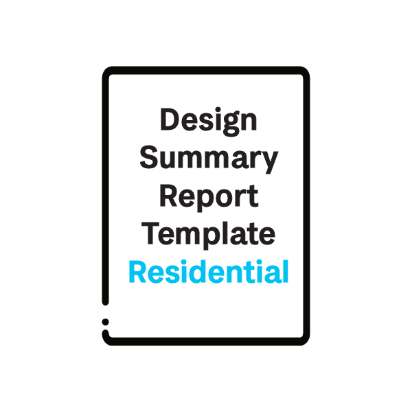 نموذج تقرير التصميم للأدلة السكنية