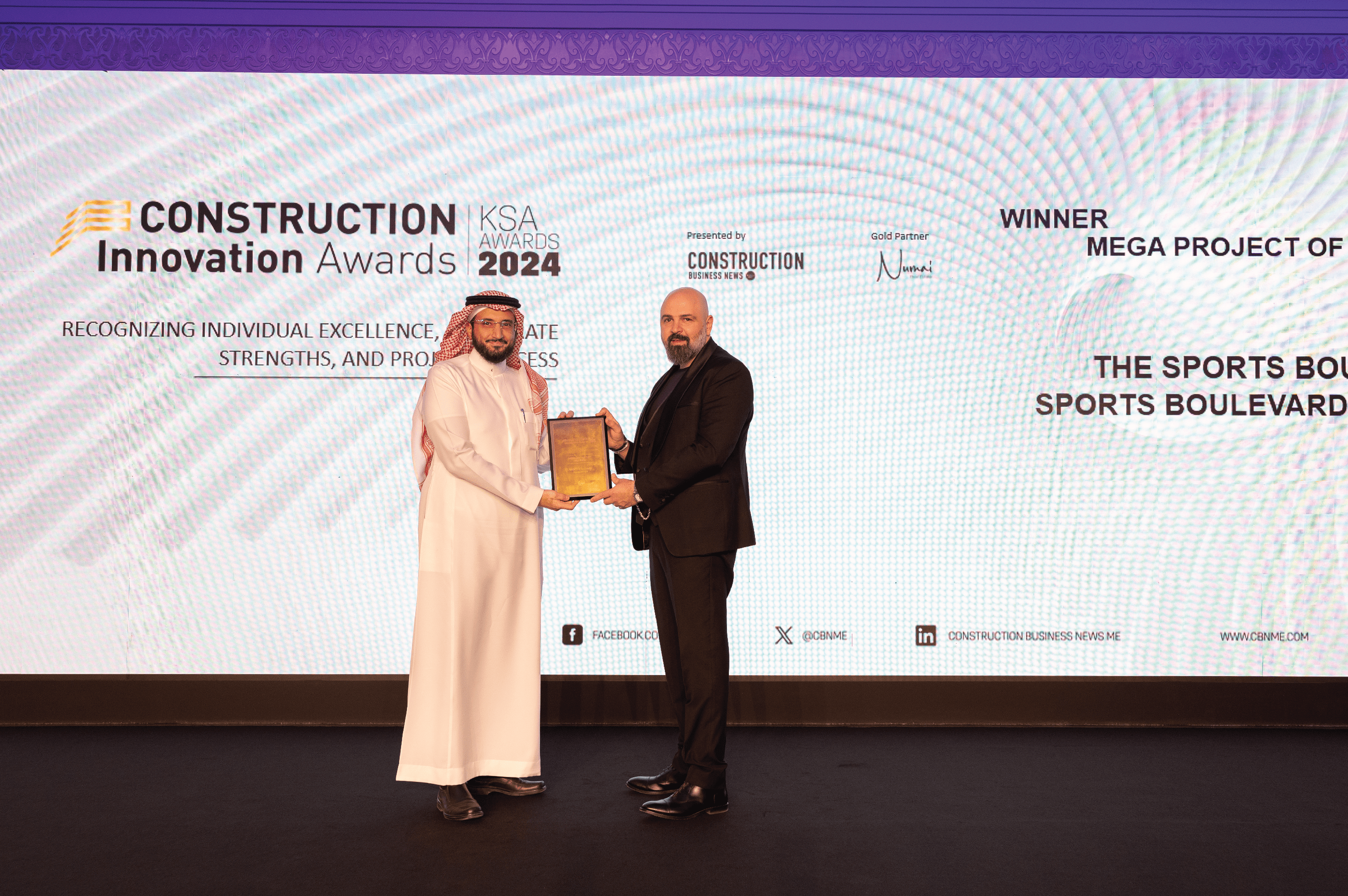 حصل مشروع “المسار الرياضي” على جائزة الابتكار في البناء لعام 2024 في المملكة العربية السعودية لفئة “مشروع العام الضخم”.